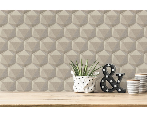 Papier peint photo avec motif géométrique d''hexagones 3D