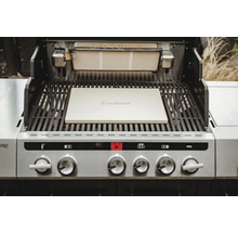 Barbecue à gaz en acier inoxydable avec pierre à pizza