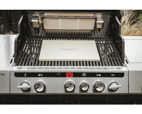 Barbecue à gaz en acier inoxydable avec pierre à pizza