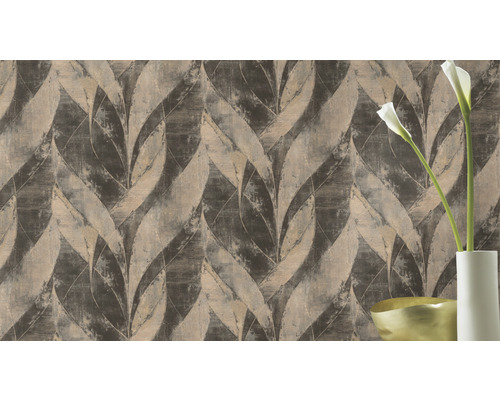 Papier peint à motif de feuilles pour la décoration murale