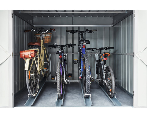Garage à vélos avec vélos