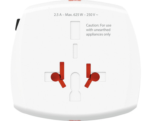 Adaptateur de voyage universel pour appareils non mis à la terre