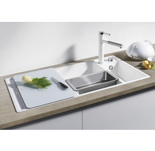 Blanco AXIA III 6 S Spüle BxT 1000x510 mm Silgranit vulkangrau inkl. Glasschneidbrett und Multifunktionsschale 527228