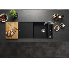 Blanco AXIA III XL 6 S-F Spüle BxT 990x500 mm Silgranit softweiss inkl. Holzschneidbrett 527054