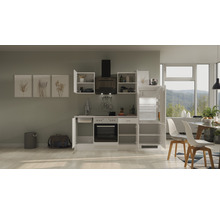 Cuisine complète avec appareils Flex Well Wito 220 cm couleur de façade blanc - couleur du corps blanc 00012338