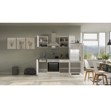 Cuisine complète avec appareils Flex Well Varo 220 cm couleur de façade blanc - couleur du corps blanc 00012356