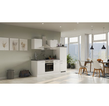 Cuisine complète avec appareils Flex Well Varo 220 cm couleur de façade blanc - couleur du corps blanc 00012356