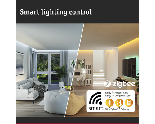 Smart Home Beleuchtung in Wohnräumen mit Zigbee Technologie