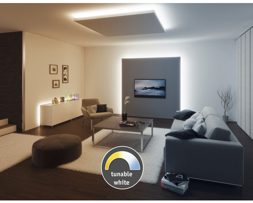 Wohnzimmer mit LED Beleuchtung und Tunable White Funktion