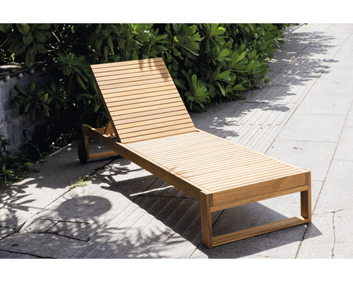 Chaise longue de jardin Garden Place Lilja 66 x 196 x 16,5 cm bois