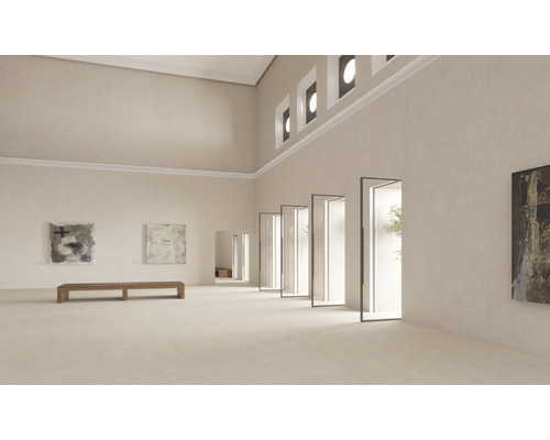 Pièce lumineuse avec œuvres d''art et design minimaliste