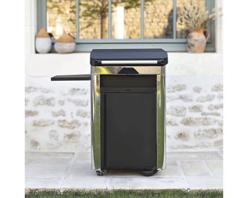 Chariot de barbecue avec étagère et placard