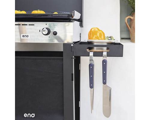 Grill plancha Eno avec accessoires tels que pince et spatule