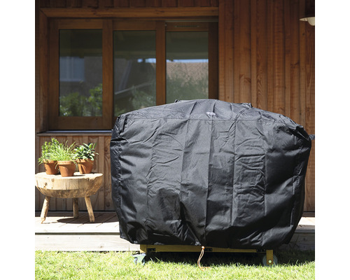 Housse de barbecue noire pour la protection contre les intempéries
