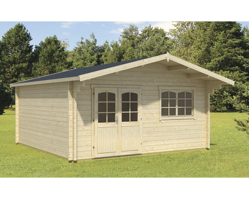 Gartenhaus Outdoor Life Spiekeroog 1 inkl. Vordach, Fussboden 446 x 530 cm natur