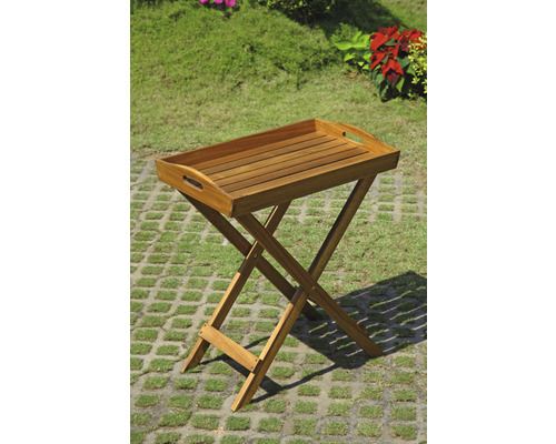 Zusammenklappbarer Serviertisch aus Holz für den Aussenbereich