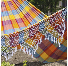 Hamac en tissu avec franges