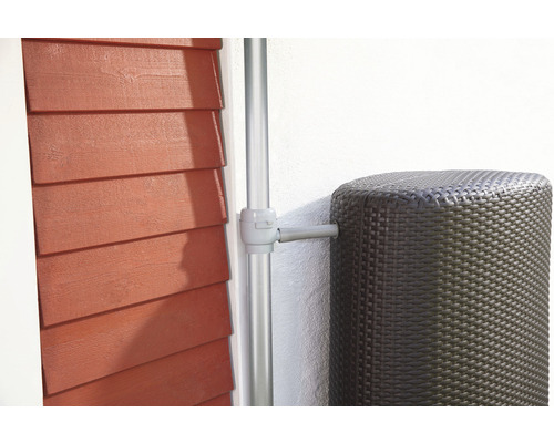 Collecteur d''eau de pluie en plastique avec raccord mural