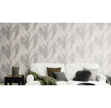 Papier peint intissé 520040 Concrete feuilles gris