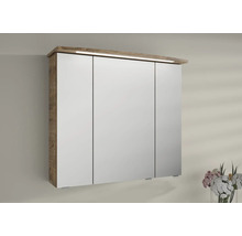 Armoire de toilette à trois portes et éclairage