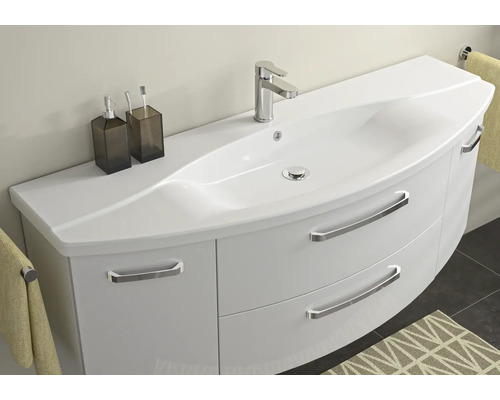 Meuble sous-vasque avec lavabo, robinetterie et tiroirs