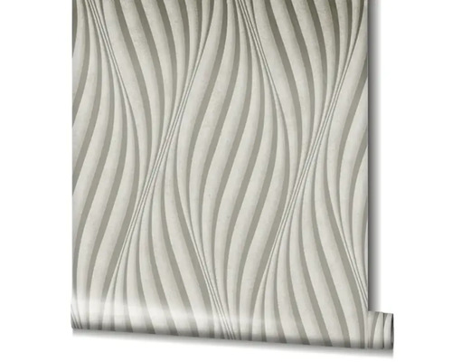 Rouleau de papier peint à rayures ondulées
