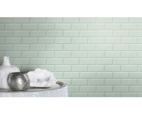 Carreaux muraux style métro, avec éléments décoratifs