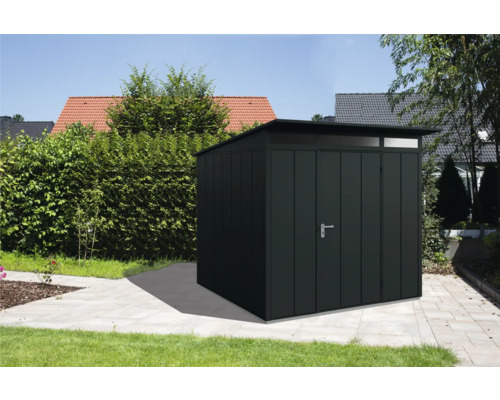 Abri de jardin Finnhaus Fascinato 2424 avec porte simple 238x238 cm noir