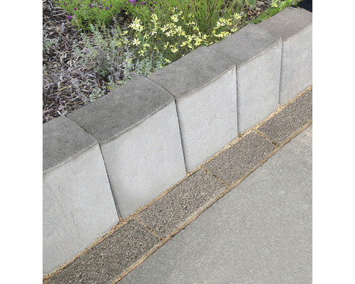 Aménagement paysager de jardin avec bordures de gazon en béton