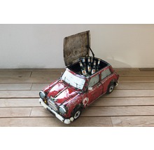 Dekorative Autobar aus Metall im Retro Design mit Getränken