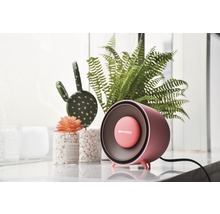Radiateur soufflant rose avec décoration