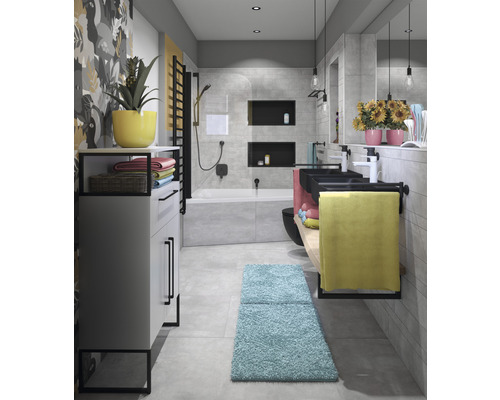 Carrelage de sol en grès cérame fin HOMEtek grey 60x120 cm Carrelage de sol en grès cérame fin HOMEtek grey 60x120 cm