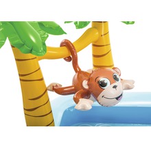 Piscine gonflable avec singe et palmier