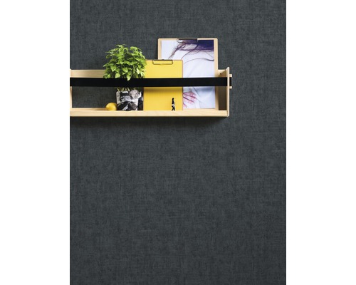 Wandregal mit Pflanze, Notizblöcken und Bild