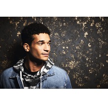 Porträt eines Mannes vor einer dekorativen Wand