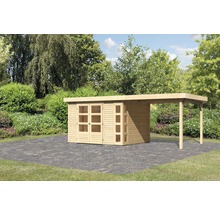Abri de jardin en bois avec toit dans le jardin