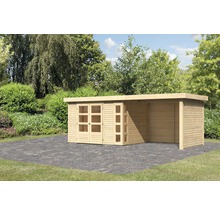 Holzgartenhaus mit Doppeltür im Aussenbereich