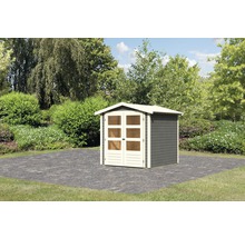 Abri de jardin Karibu Telse 2 213 x 197 cm gris terre cuite