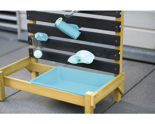 Cuisine de jeu en bois avec circuit d''eau et accessoires