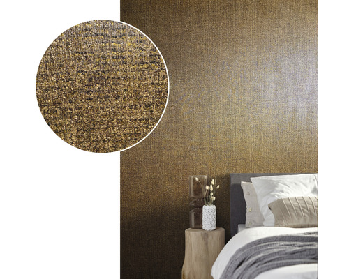 Papier peint textile dans la chambre à coucher avec vue détaillée agrandie