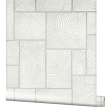 Papier peint avec motif de rondelles de bois