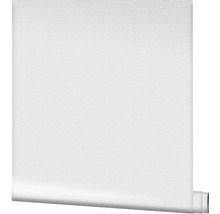 Weisse Rollentapete mit leichter Textur.