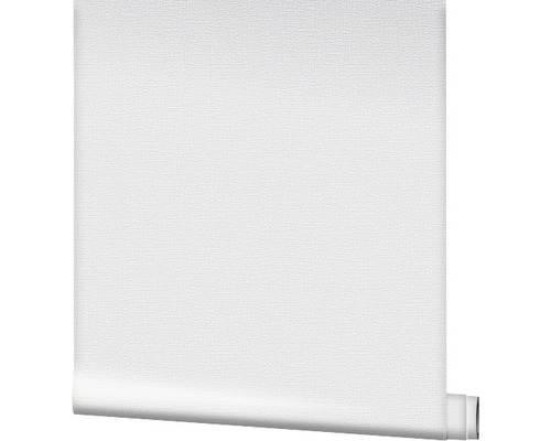 Weisse Rollentapete mit leichter Textur.