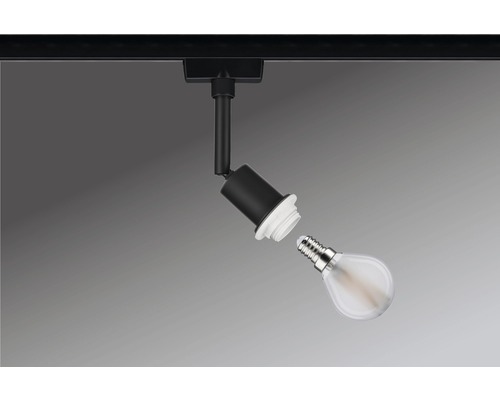 Projecteur sur rail avec ampoule remplaçable