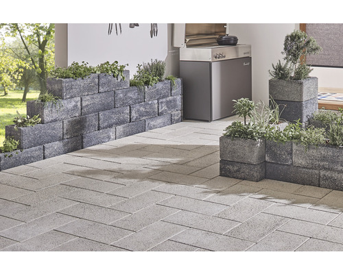 Dalle de terrasse en béton Crescendo Trend cristal-granite 50 x 25 x 5 cm