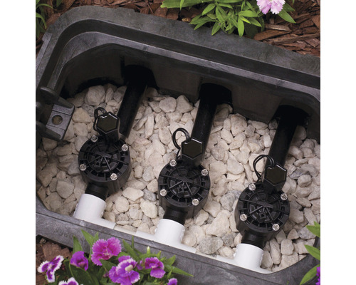 Bewässerungsventile in einem Verteilerkasten