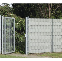 Clôture de protection visuelle et portail de jardin en métal
