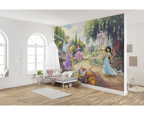 Chambre d''enfant avec papier peint photo Disney Princesses