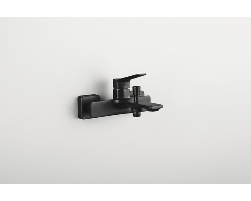 Robinet de baignoire noir pour montage mural