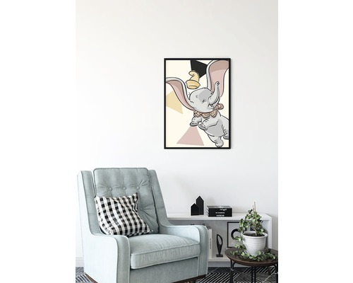 Gerahmtes Bild mit einer Darstellung von Dumbo, dem fliegenden Elefanten
